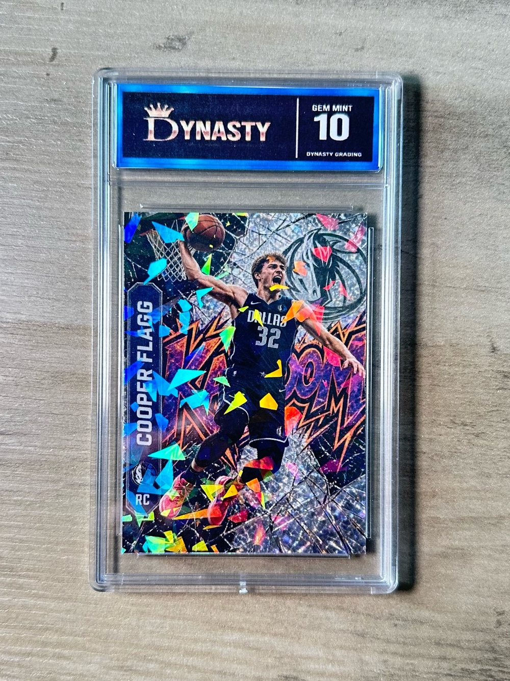 Cooper Flagg Rookie Holo Kaboom #32 Gem Mint 10 Novelty Basketball Card.